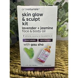 artnaturals Skin Glow Sculpt Kit Lavender Jasmine Face Body Oil‎ Gua Sha
